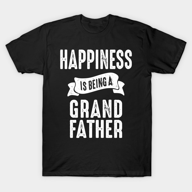 Mens Happiness Is Being a Grandfather Grandpa Gift T-Shirt by cidolopez